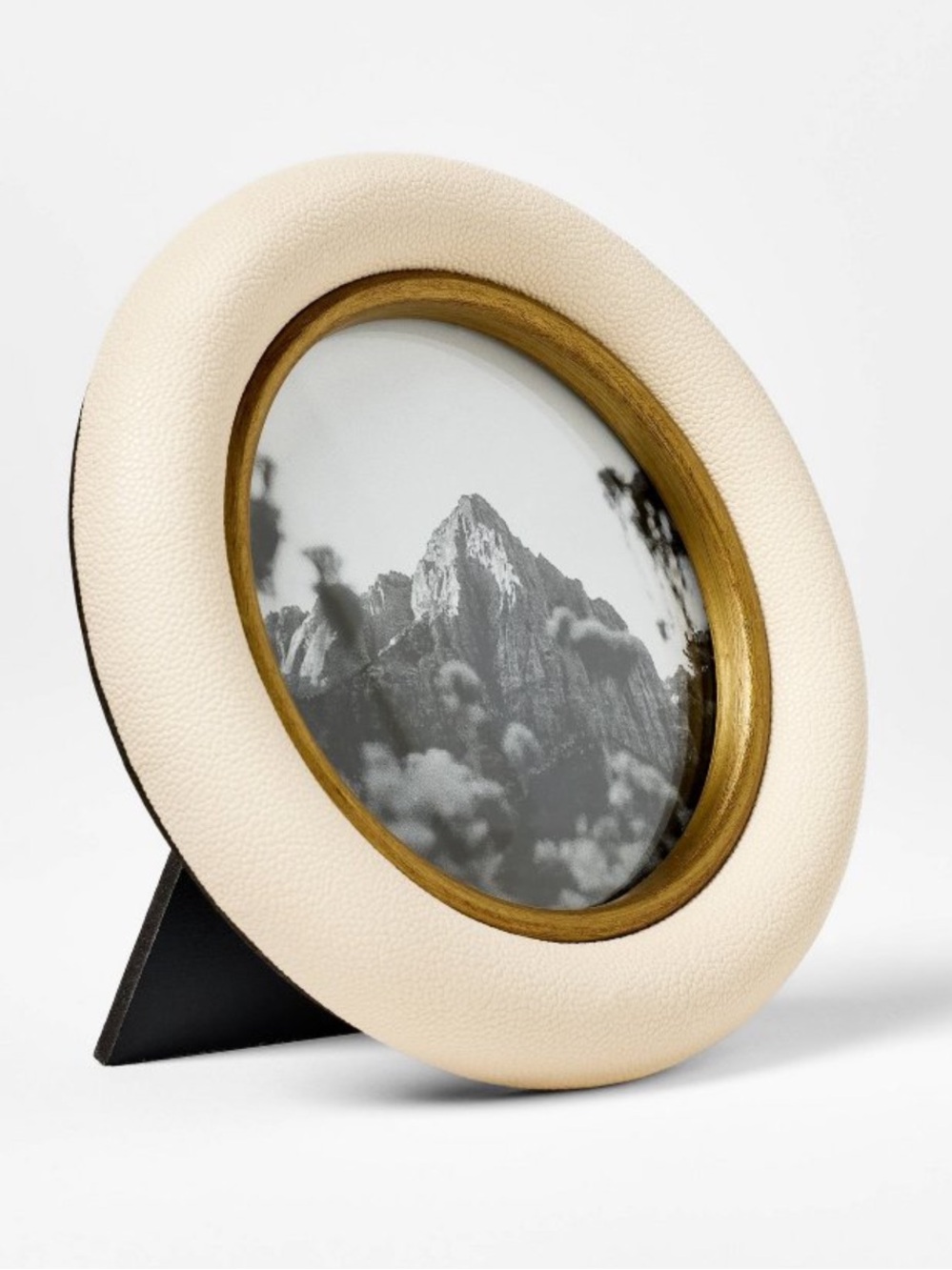 4"x4" Shagreen Wrapped Single Image Frame Cream - Threshold with Studio McGee